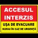 Placuta accesul interzis usa de evacuare numai in caz de urgenta